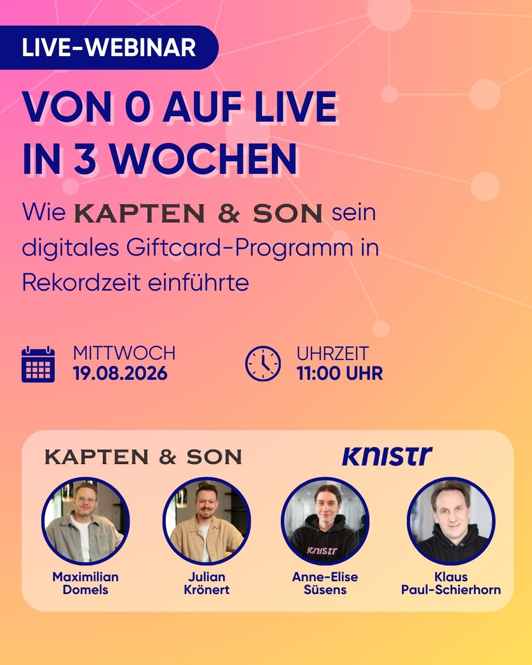 Webinar_Von 0 auf live in 3 Wochen_Kapten & Son